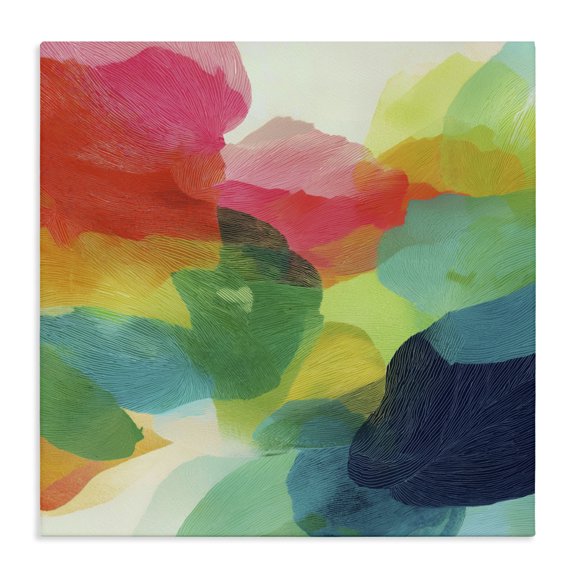 Stupell Industries Modern Vivid Flowing Color Field Canvas Art, 17 x 17, by Chromatic Storm Studio