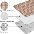 thumbnail image 5 of Beige Brown and Red Checkered Pattern Bathroom Rugs Sets 3 Piece,Toilet Cover Set,Absorbent Non Slip Bathroom Mats Sets with U-Shaped Contour Rug Toilet Rug Set, 5 of 5