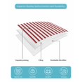 thumbnail image 4 of Quilt King Size Bedding Set, Thin Red Striped Reversible Summer Quilt 3 Pieces, Farmhouse Modern Red Stripes Lightweight Bedspreads Coverlets with 2 Pillow Shams for All Seasons, 4 of 5