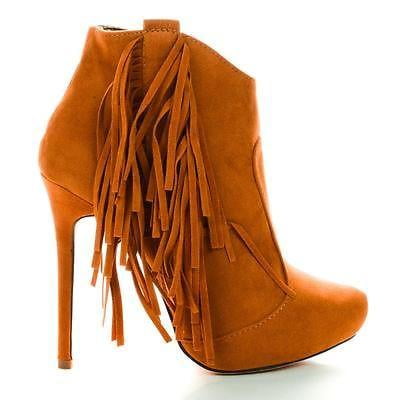 Faux Suede Fringe Ankle Stiletto Booties Faux Suede Fringe Ankle Stiletto Booties
