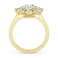 thumbnail image 3 of AFFY Halo Floral Style, 3.50 Carat (Ctw) Oval And Round Lab Created Moissanite Engagement Ring For Women In 14k Yellow Gold Over Sterling Silver | VVS1 Quality Ring Size-5.5, 3 of 5
