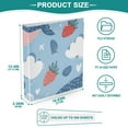 thumbnail image 5 of Whale Strawberry Clouds 3 Ring Binders 1.5 inch Hardcover File Folders with Interior Pockets A4 Size Organizer for School Office Hospital, 5 of 8