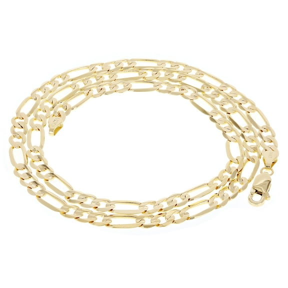 "14k Yellow Gold Figaro Chain Necklace 18"" 4.5mm 12.3 grams - 18""" - 18"