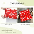 thumbnail image 2 of Christmas Square Tablecloth, Merry Christmas Happy New Year, with Elastic Edge Design, Waterproof and Washable Table Cover, Fitted for 32"x32" Square Table, Style 15, 2 of 4