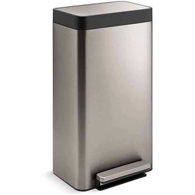 Kohler K-20941-ST 8 Gallon Loft Trash Can, Stainles Steel