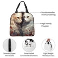 thumbnail image 4 of Easygdp Flower Cat Couple Bolsa Térmica Premium - Tela Oxford Impermeable, Gran Capacidad, Bolsillo Frontal, Unisex para Trabajo, Escuela, Actividades al Aire Libre y Picnics, 4 of 8