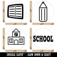 thumbnail image 2 of School Building Book Pencil Rubber Stamp Set for Scrapbooking Crafting Stamping - Mini 1/2 Inch, 2 of 7