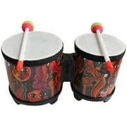 1 Set Children Percussion Instrument Educational Bongo Drum with Drumsticks