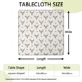 thumbnail image 2 of White Deer Skull Flower Pattern Square Fitted Tablecloth with Elastic Edge,Square Table Cover,Washable Elastic Table Cover for Home Kitchen Party Decor 34"x34", 2 of 6