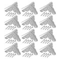 thumbnail image 1 of 12pcs Wooden Box Jewelry Gift Case Corner Decorative Protectors Iron Edge Cover Guard Sliver, 1 of 5