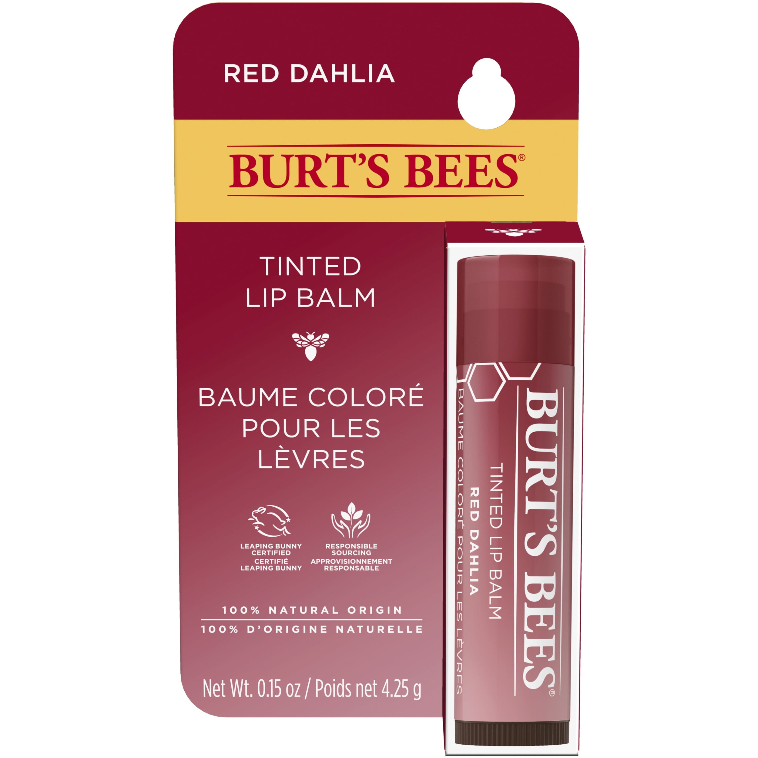 Burt's Bees 100% Natural Moisturizing Sheer Lip Balm with Beeswax and Shea Butter, 1 Tube