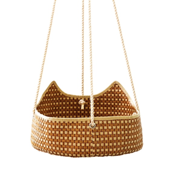 Breathable Pet Cage with Metal Hooks Rattan and Woven Cat Cat for Cage for Rabbits Small Dogs Pet Bed Indoor Outdoor Durable Construction