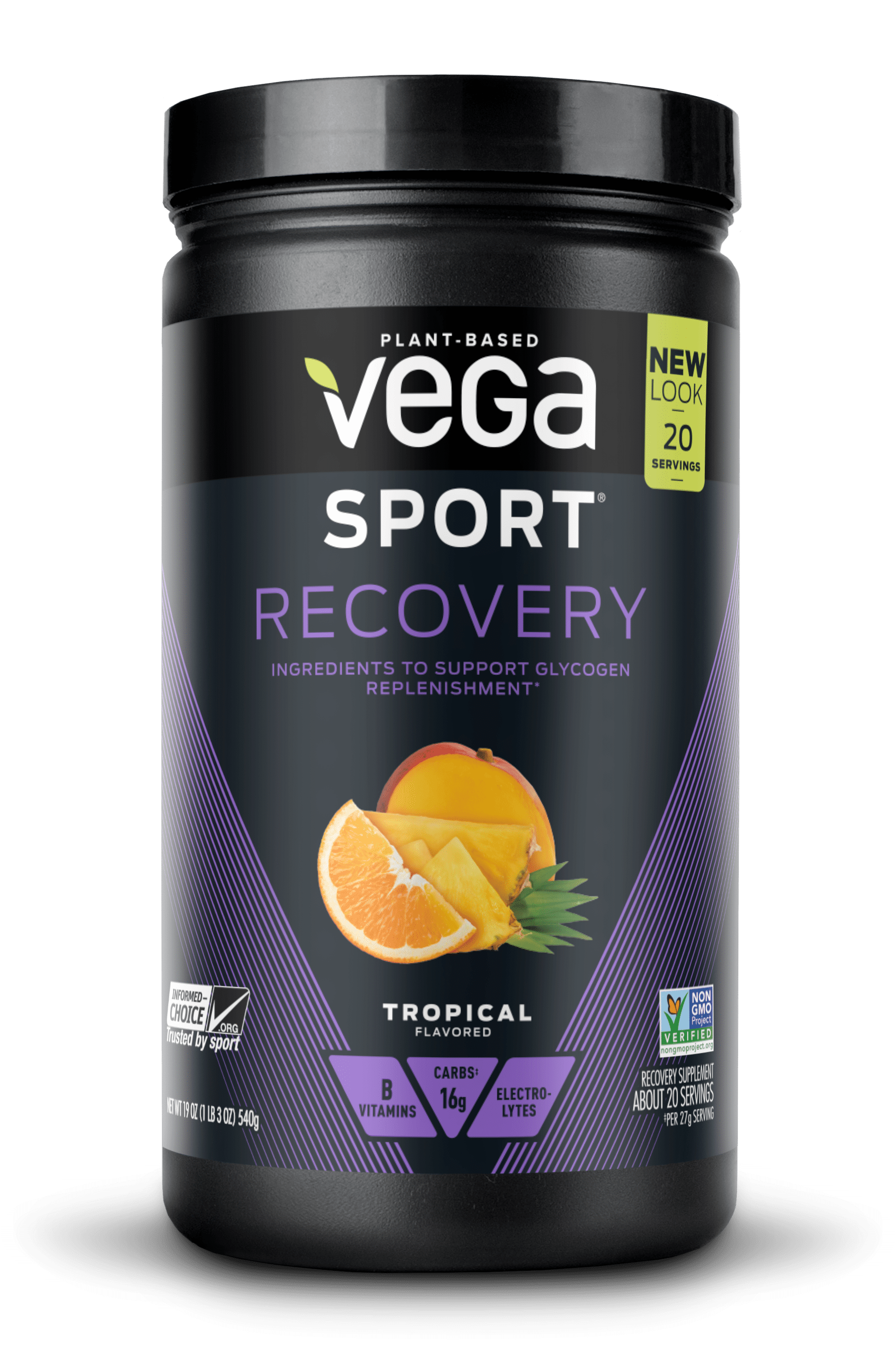 Vega Sport Recovery Powder, Tropical, 1.2lb, 19.0oz