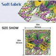 thumbnail image 7 of Coolnut Mardi Gras Cloth Napkins Set of 4, Oversized Washable Reusable Polyester Dinner Table Napkins for Family, Restaurant, Party Decor, 20 x 20 Inch, 7 of 7