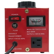 5 Amp Variable Transformer, 500va Max, 0~130 Volt Output