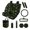 Jamaican Flag Palm Tree, variant on FOR U DESIGNS Camo Flag Deer Print 13 PCS Car Seat Covers Set with Steering Wheel Cover, Seat Belt Pads, Car Trash Can, Rearview Mirror Cover, Cup Coasters Keychains Universal Fit
