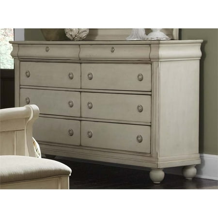 Liberty Furniture Rustic Traditions Ii 8 Drawer Dresser In White