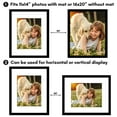 thumbnail image 6 of Americanflat 16x20 Picture Frame with Polished Plexiglass with 11x14 Mat Display Photo Epic Collection - Black, 6 of 7