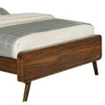 thumbnail image 4 of Wooden California King Size Bed with Tufted Headboard Gray and Brown - Saltoro Sherpi, 4 of 5