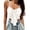 White, variant on Women's Bow Front Cropped Tank Top Spaghetti Strap Sweetheart Neck Casual Summer Sleeveless Top, 1 Piece, One Size Plus Size Friendly
