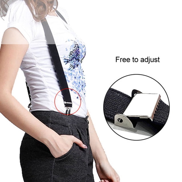 Correa para el hombro para pantalones, correa para el hombro con tiras elásticas en forma de Y, color negro para aulas