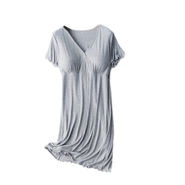 Robe d'Été Décontractée, Robe de Nuit de Maternité Robe d'Été Fine Robe de Grossesse Vêtements de Confinement
