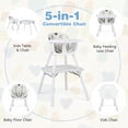 thumbnail image 5 of Costway 4-in-1 Infant High Dining Chair with 5-point Harness, Removable & Adjustable Tray White, 5 of 9