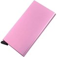 thumbnail image 1 of ORUYROP Credit Card Holder RFID Blocking Aluminum Business Card Holder Automatic Pop-up Card Case (Pink), 1 of 7