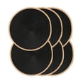 thumbnail image 1 of Juego 6 Manteles Individuales Redondos 15" Negro Trenzado | Lavables, Antideslizantes, Resistentes al Calor, 1 of 9