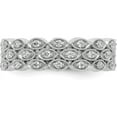thumbnail image 3 of 14K White Gold Lab Grown Diamond SI1/SI2, G H, 3 Row Marquise Eternity B - Ring Size 5.0, 3 of 8