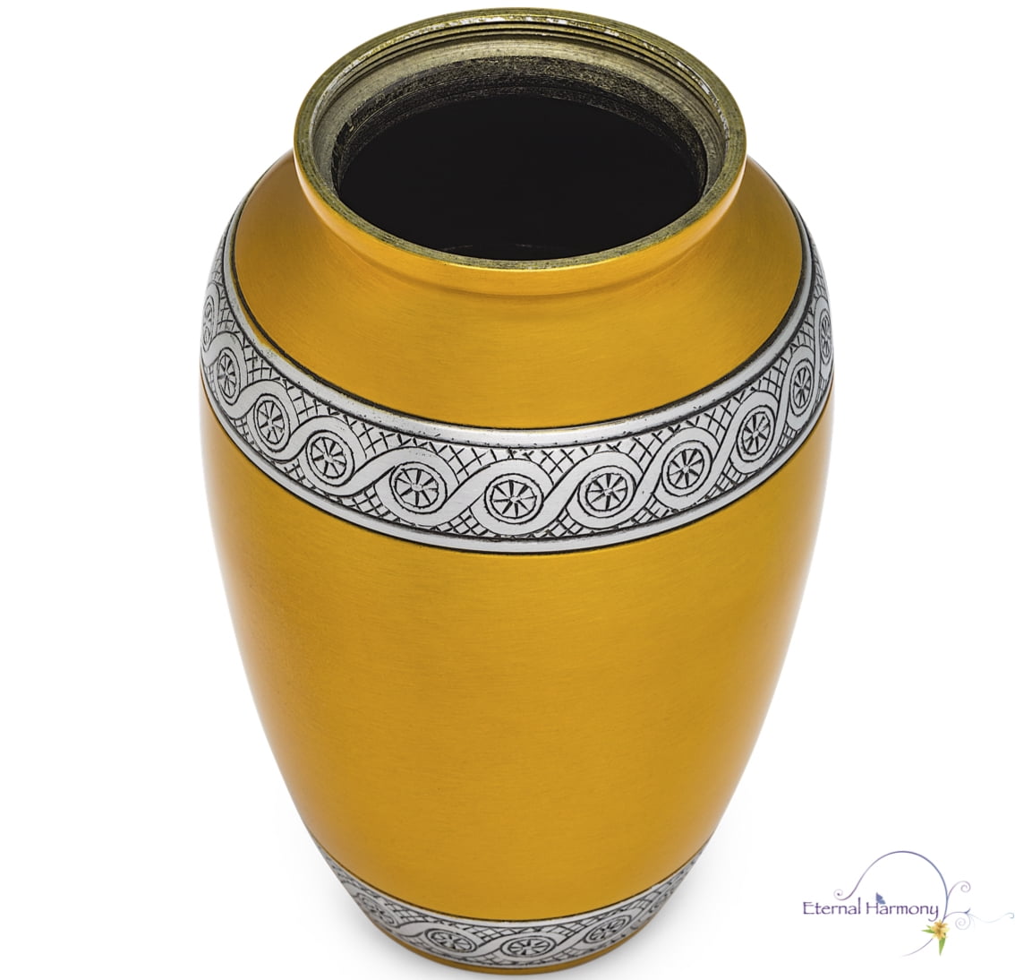 Eternal Harmony Cremation Urn for Human Ashes | Memorial Urn Carefully Handcrafted with Elegant Finishes to Honor and Remember Your Loved One | Adult Urn Large Size with Beautiful Velvet Bag