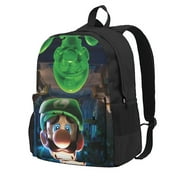 AOIVKUT Luigi's Mansion Shoulders Backpack School Bag Student Bookbag Outdoor Knapsack Rucksack Casual Daypack