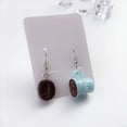 thumbnail image 4 of rygai Women Asymmetric Coffee Bean Cup Drink Drop Dangle Hook Earrings Jewelry-Pink, 4 of 6