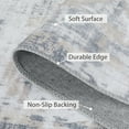 thumbnail image 3 of CAROMIO Modern Abstract Area Rugs 4 x 6 Stain Resistant Non-Slip Floor Carpet Rug Contemporary Foldable Accent Rug Dining Table Rug Bedroom Decor, Gray/Brown, 3 of 5