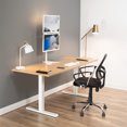 thumbnail image 3 of VIVO White Dual LCD Monitor Vertical Stand Mount, Fits 2 Ultrawides up to 34", 3 of 9
