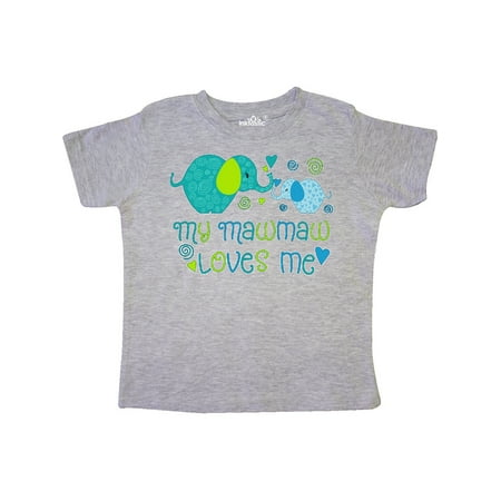 

Inktastic My Mawmaw Loves Me- cute elephants Gift Toddler Boy or Toddler Girl T-Shirt