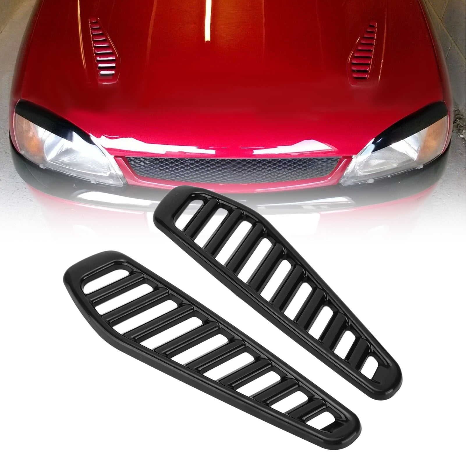 Bonnet Air Vent Trim, Car Hood Vent Scoop ABS Universal Replacement For ...