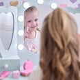 thumbnail image 5 of Teamson Kids Heart-Shaped Wooden Vanity Set with LED Lights, Triple Mirror & Storage Drawers, Blue, 5 of 7