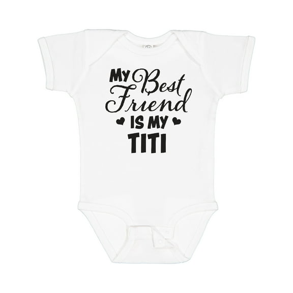 Inktastic My Best Friend is My Titi with Hearts Boys or Girls Baby Bodysuit