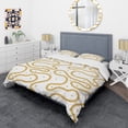 thumbnail image 3 of Designart 'Golden Chain Necklace' Mid-Century Modern Duvet Cover Set, 3 of 4