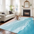 thumbnail image 3 of 8x10 Area Rugs for Living Room, Blue Coastal Wave Non Slip Area Rugs for Kitchen Bedroom Entryway, Summer Modern Ocean Beach Washable Carpet Runner Rug Floor Mats for Bedroom Home Decor, 3 of 9