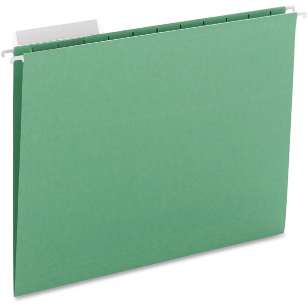 Smead, SMD64022, 1/3 Cut Adjustable Tab Colored Hanging Folders, 25 / Box, Green