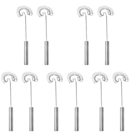 

BESTONZON 10 Pcs Ergonomic Egg Mixer Tool Multi-function Sauce Whisk Manual Egg Beater Kitchen Milk Frother