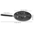 thumbnail image 2 of Non Stick Frying Pan with 4 Hole Household Aluminum Breakfast Frying Pan with Handle Kitchen Utensils 24.5cm Multipurpose Pancake Pan for Home Kitchen, 2 of 5