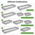 thumbnail image 3 of 2 Pack 8x3x1ft Galvanized Raised Garden Bed Metal Above Ground Planter Box Kit Outdoor for Vegetables Flowers Herbs, Adjustable to 4 different sizes of rectangular steel bottomless shelves(Gray), 3 of 6