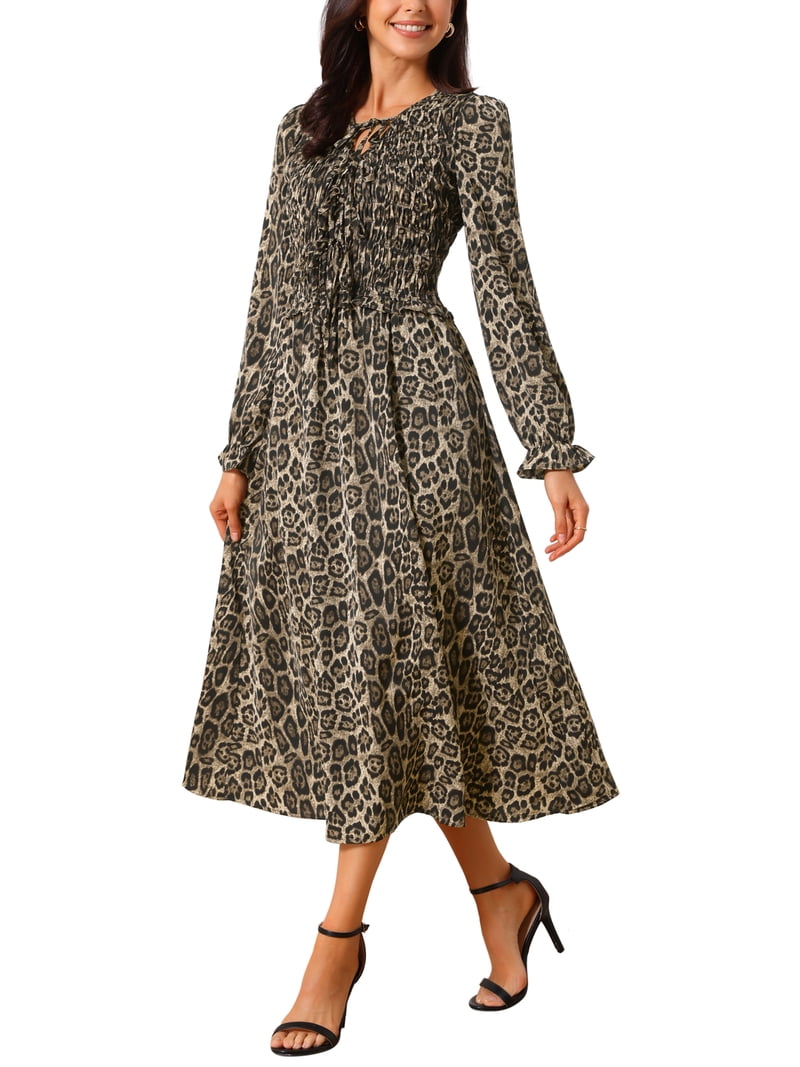 long sleeve cheetah dress long sleeve cheetah dress Brown Leopard Print Long Sleeve Ruched Mesh Mini Dress AX Paris