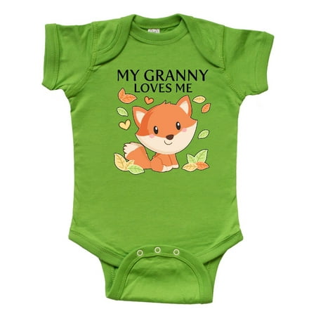 

Inktastic My Granny Loves Me- Little Fox Gift Baby Boy or Baby Girl Bodysuit