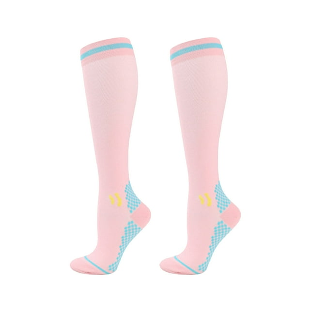 Calcetines de compresión 20-30mmHg para hombres y mujeres - Calcetines deportivos para correr atléticos con soporte en el tobillo, nailon/licra, talla 39-42