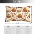 thumbnail image 2 of Kdxio Cotton Pillow Cases 16"x24" Pillowcases,Soft and Breathable Bedroom Pillow Cases-Thanksgiving With Turkey-No Pillow Core, 2 of 5