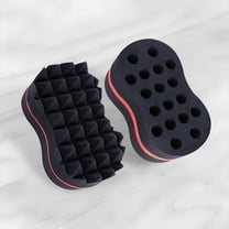 ACDANC Curly Hair Sponge Brush for Natural Afro Locs Curls Reusable Portable Styling Tool for Men Women Home Travel Use